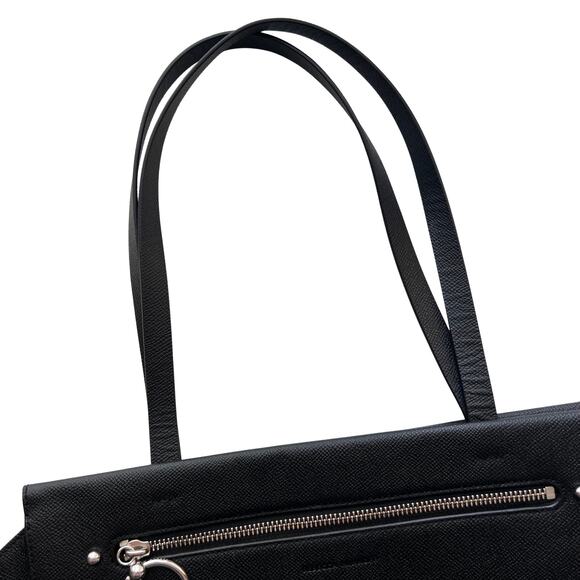 Rebecca Minkoff Large Gabby Tote Black Leather Textured Shoulder Work Bag - Picture 6 of 14